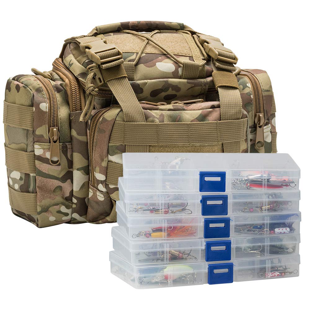 Dr.Fish Fishing Tackle Bag with 60 Lures Kit