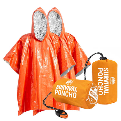 Monterra Thermal Survival Rain - Two Ponchos