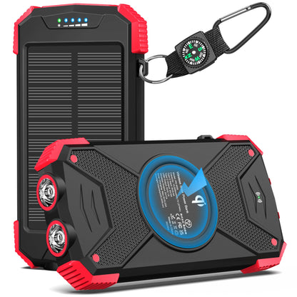 BLAVOR Solar Charger Power Bank 10,000mAh, Portable Wireless Charger