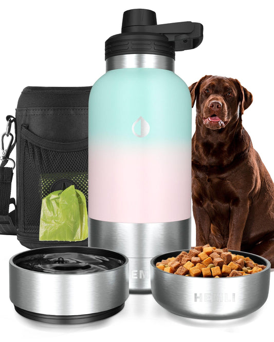 HEMLI 32 oz. Dual-Purpose Dog Travel Bottle