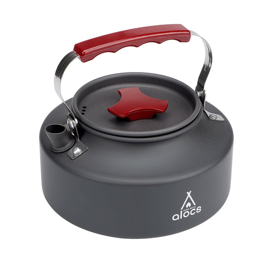 Alocs 1L Kettle Teapot Portable Camping Coffee Pot Hard-Anodized Aluminum