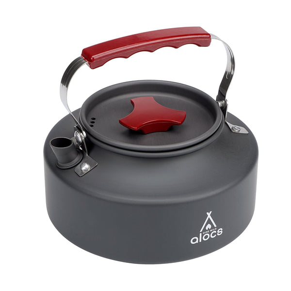 Alocs 1L Kettle Teapot Portable Camping Coffee Pot Hard-Anodized Aluminum